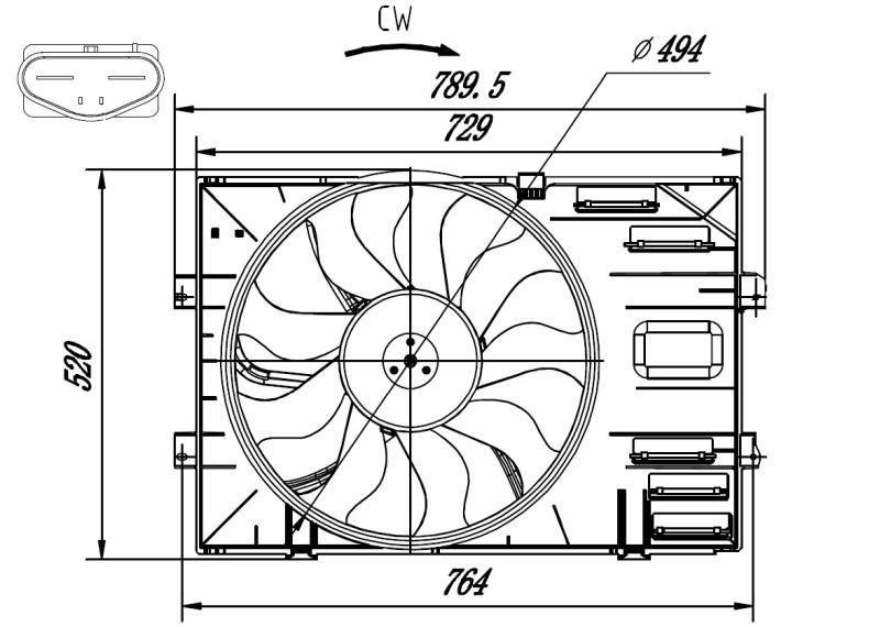 NRF Lüfter, Motorkühlung