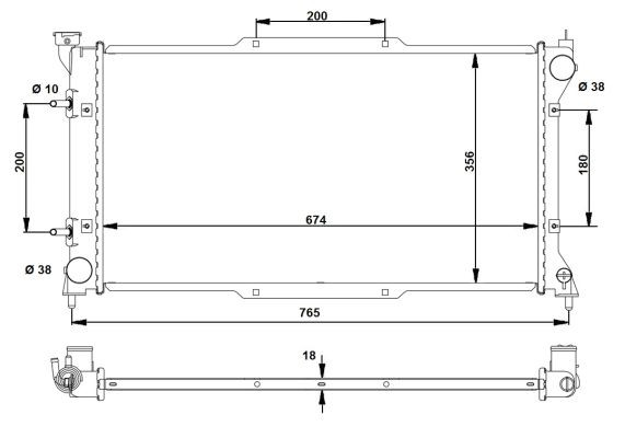 NRF Kühler, Motorkühlung
