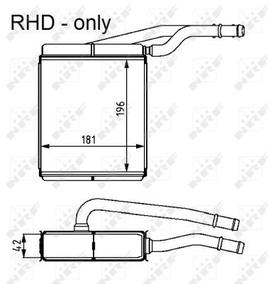 NRF Wärmetauscher, Innenraumheizung