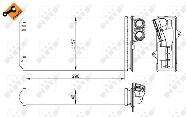NRF Wärmetauscher, Innenraumheizung