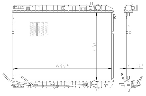 NRF Kühler, Motorkühlung