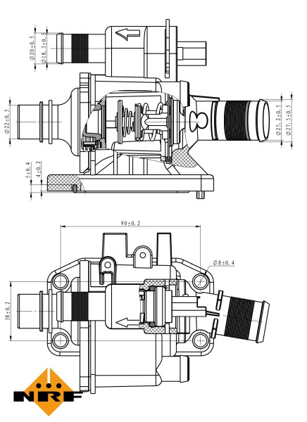NRF Thermostat, Kühlmittel