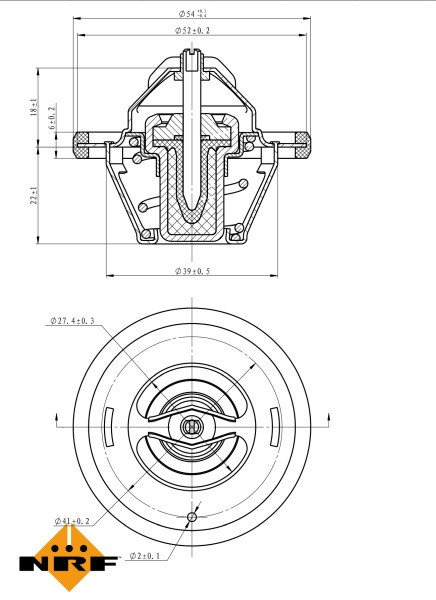 NRF Thermostat, Kühlmittel