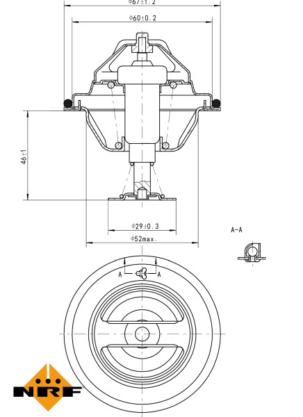 NRF Thermostat, Kühlmittel