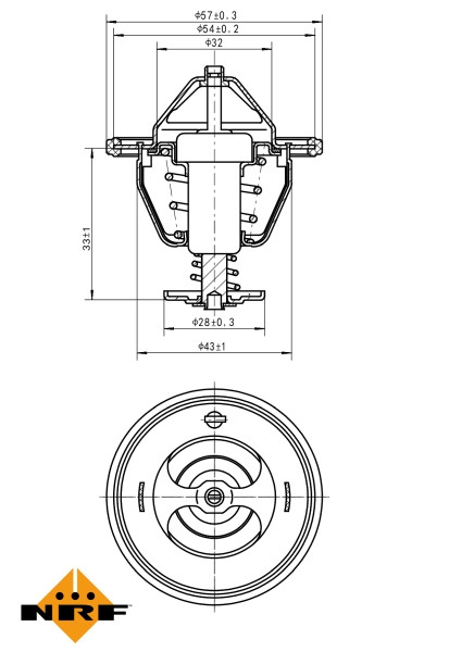 NRF Thermostat, Kühlmittel