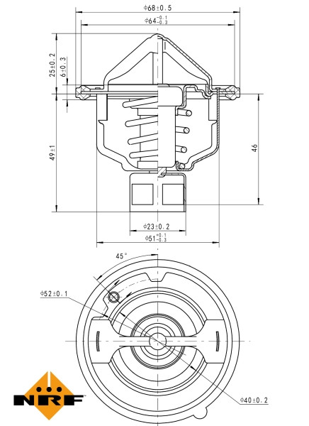 NRF Thermostat, Kühlmittel