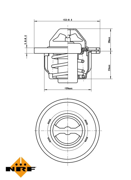 NRF Thermostat, Kühlmittel