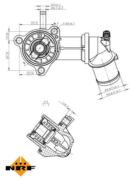 NRF Thermostat, Kühlmittel