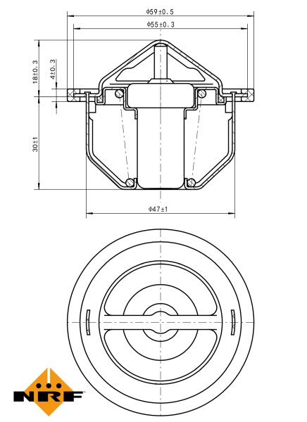 NRF Thermostat, Kühlmittel