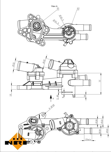 NRF Thermostat, Kühlmittel