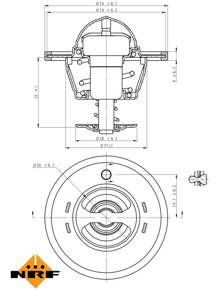 NRF Thermostat, Kühlmittel