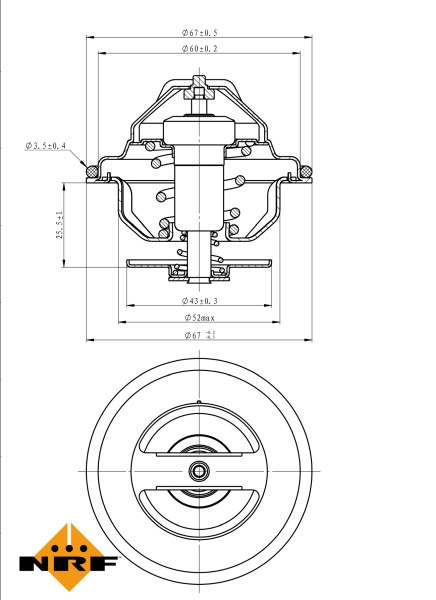 NRF Thermostat, Kühlmittel