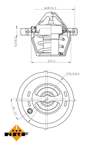 NRF Thermostat, Kühlmittel