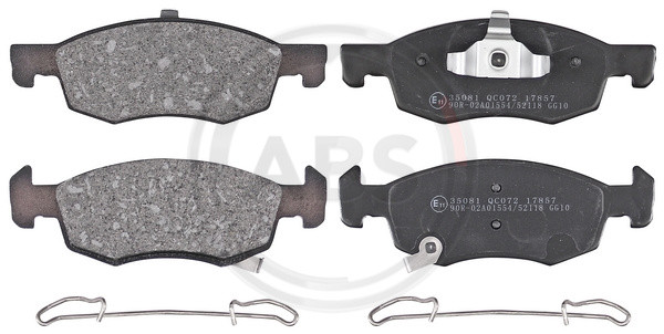 A.B.S. Bremsbelagsatz, Scheibenbremse