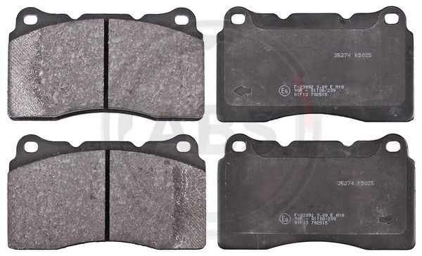 A.B.S. Bremsbelagsatz, Scheibenbremse