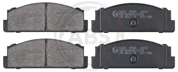 A.B.S. Bremsbelagsatz, Scheibenbremse