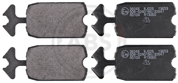 A.B.S. Bremsbelagsatz, Scheibenbremse