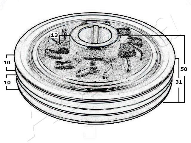 ASHIKA Riemenscheibe, Kurbelwelle