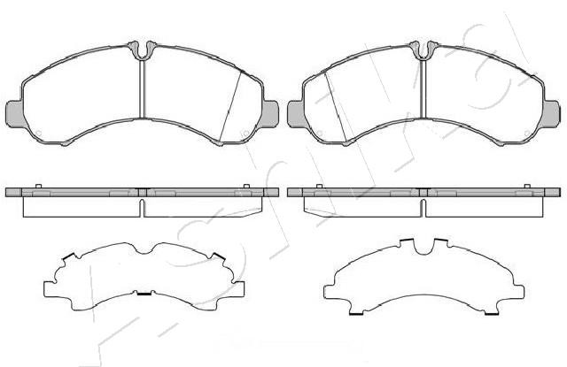 ASHIKA Bremsbelagsatz, Scheibenbremse