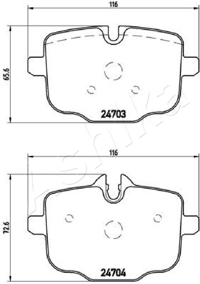 ASHIKA Bremsbelagsatz, Scheibenbremse