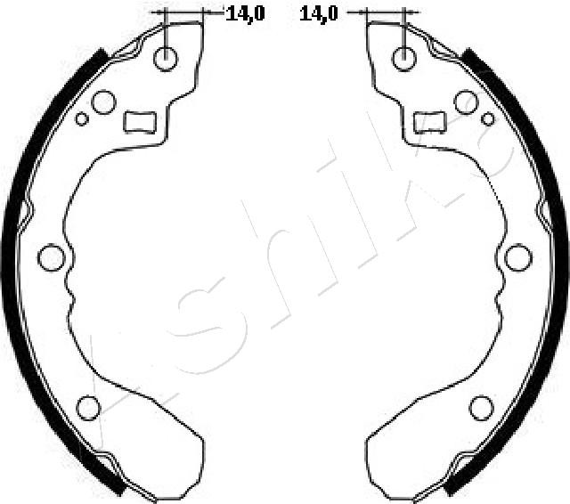 ASHIKA Bremsbackensatz