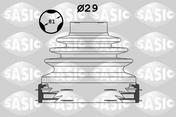 SASIC Faltenbalgsatz, Antriebswelle