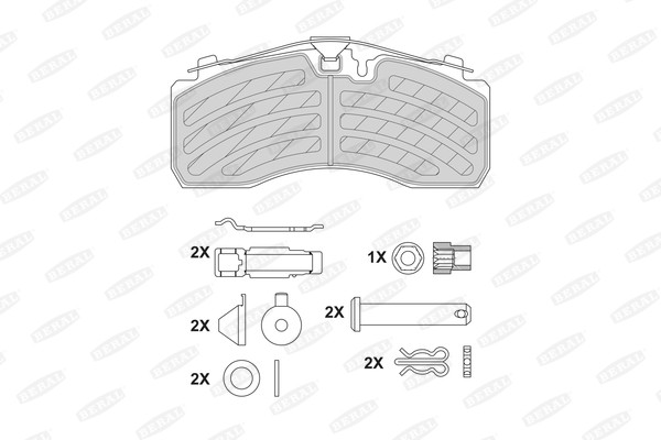 BERAL Bremsbelagsatz, Scheibenbremse
