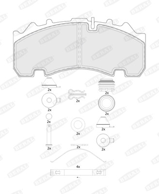 BERAL Bremsbelagsatz, Scheibenbremse