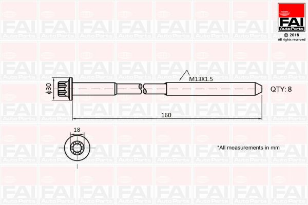 FAI AutoParts Zylinderkopfschraubensatz