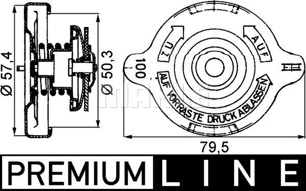 MAHLE Verschlussdeckel, Kühler MAHLE Verschlussdeckel, Kühler