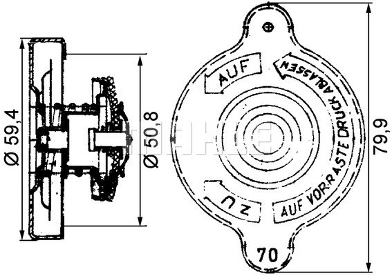 MAHLE Verschlussdeckel, Kühler MAHLE Verschlussdeckel, Kühler
