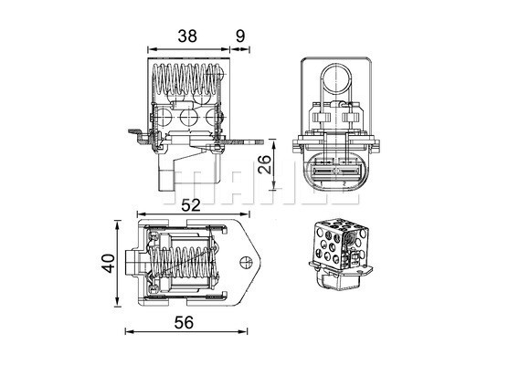 MAHLE Vorwiderstand, Elektromotor-Kühlerlüfter
