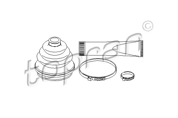 TOPRAN Faltenbalgsatz, Antriebswelle