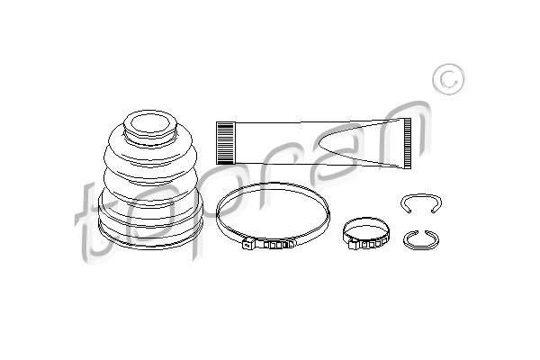 TOPRAN Faltenbalgsatz, Antriebswelle