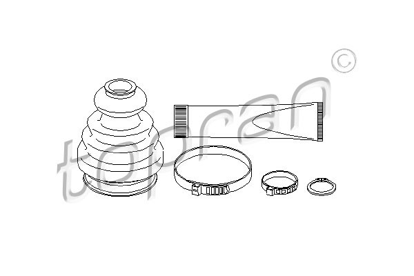 TOPRAN Faltenbalgsatz, Antriebswelle