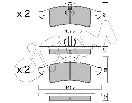 CIFAM Bremsbelagsatz, Scheibenbremse