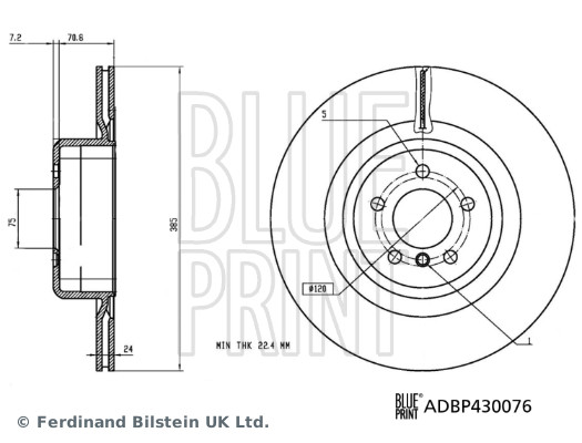 BLUE PRINT Bremsscheibe