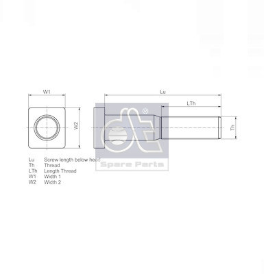 DT Spare Parts Radbolzen