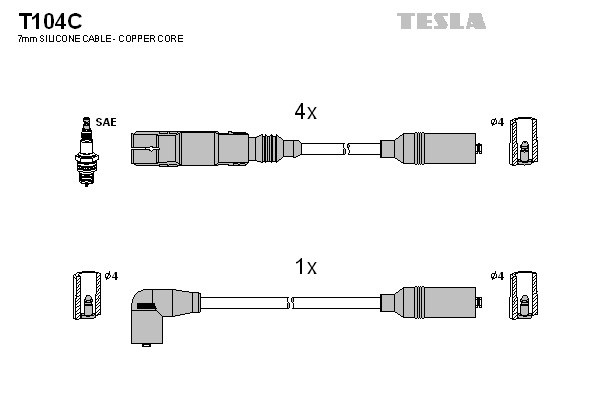 TESLA Zündleitungssatz