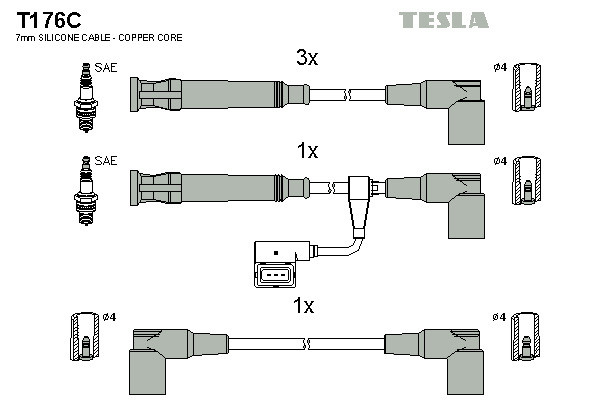 TESLA Zündleitungssatz