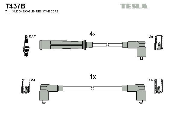 TESLA Zündleitungssatz