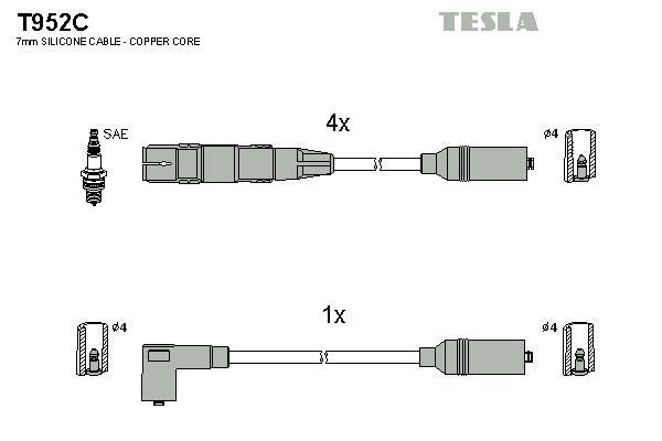 TESLA Zündleitungssatz