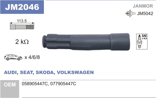 JANMOR Stecker, Zündspule