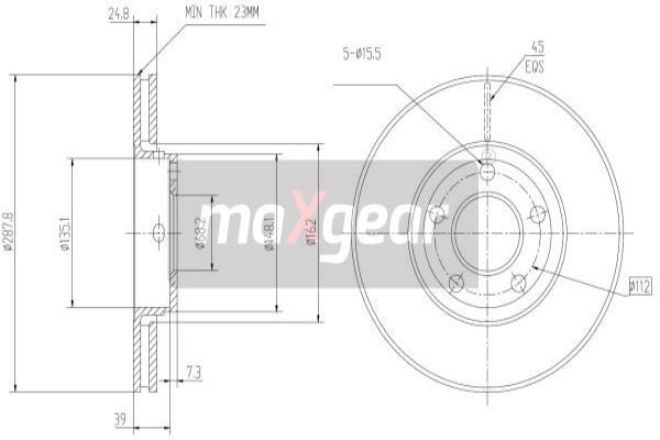 MAXGEAR Bremsscheibe