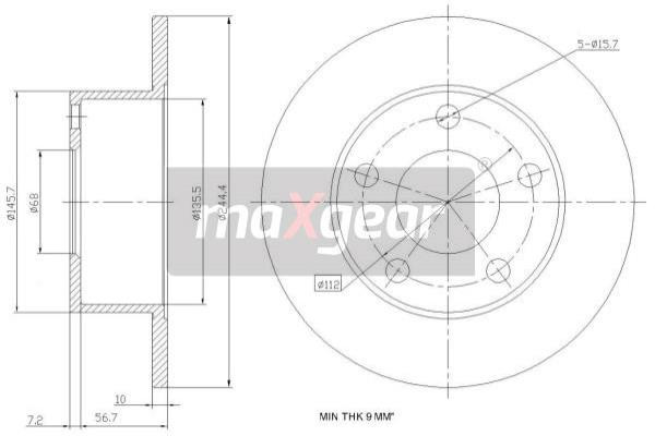 MAXGEAR Bremsscheibe