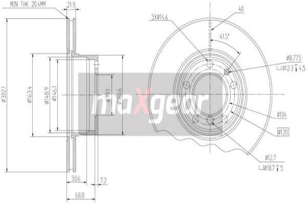 MAXGEAR Bremsscheibe