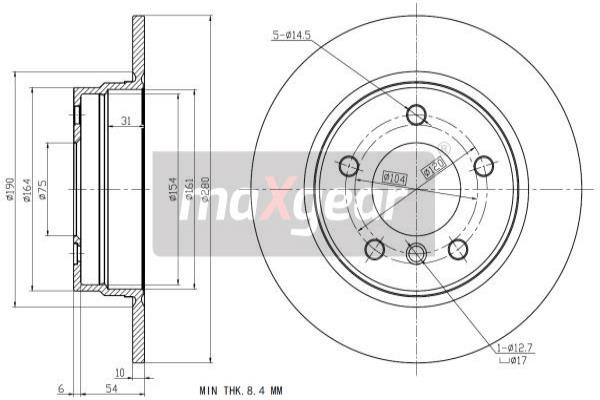 MAXGEAR Bremsscheibe