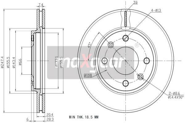 MAXGEAR Bremsscheibe