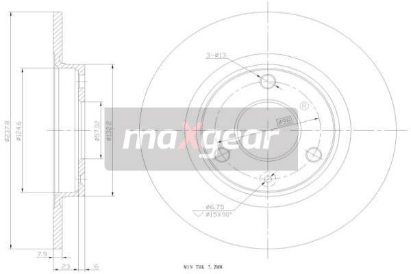 MAXGEAR Bremsscheibe