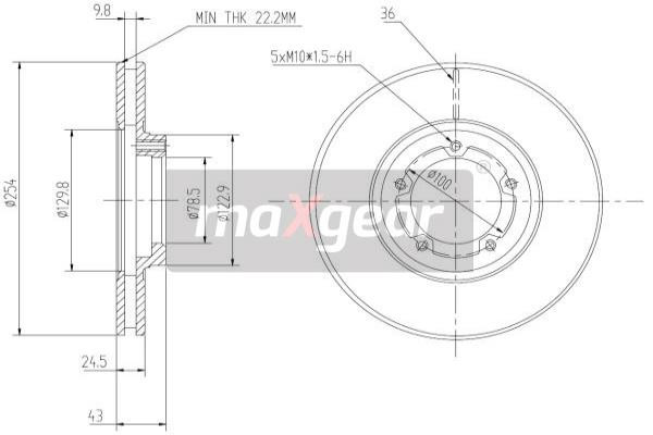 MAXGEAR Bremsscheibe